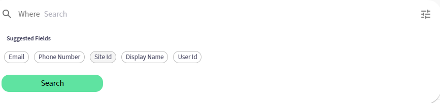 User Search Screenshot